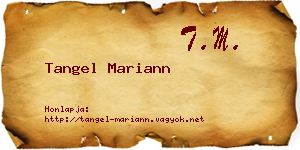 Tangel Mariann névjegykártya